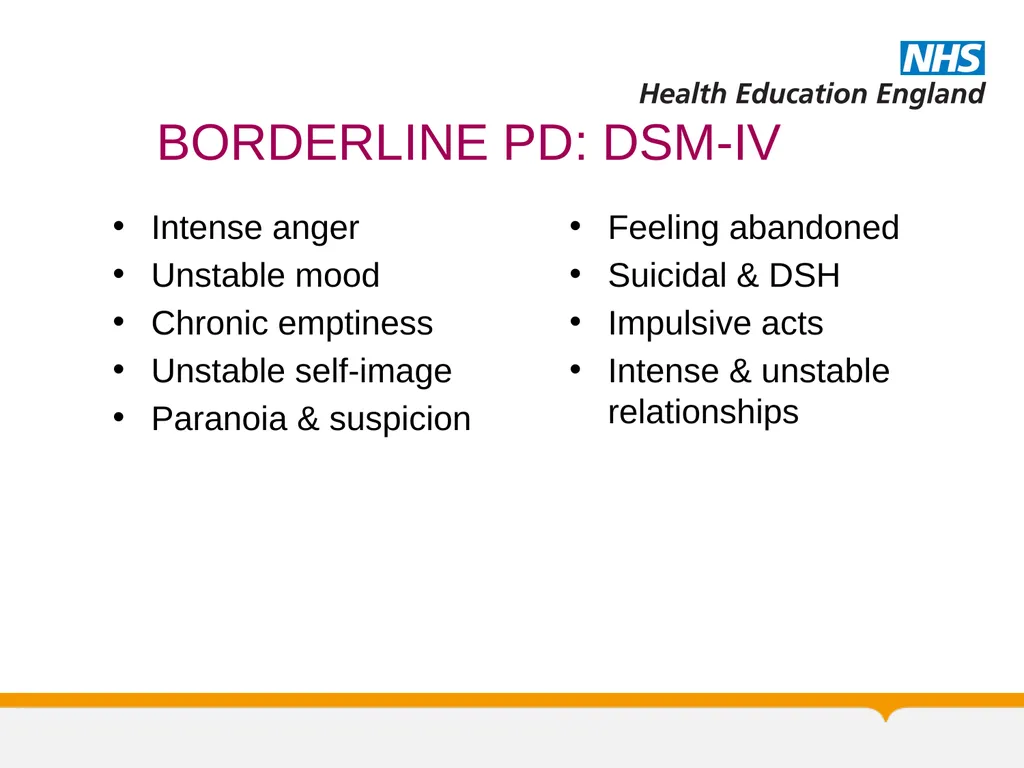 Psychotherapy BORDERLINE PERSONALITY DISORDER: A - slide 13 of 66