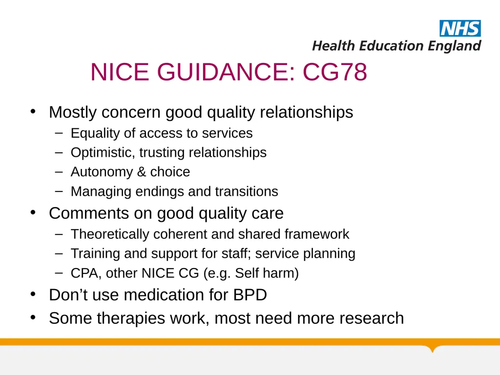 Psychotherapy BORDERLINE PERSONALITY DISORDER: A - slide 31 of 66