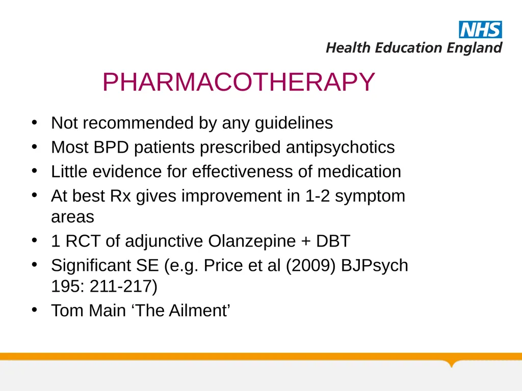Psychotherapy BORDERLINE PERSONALITY DISORDER: A - slide 32 of 66