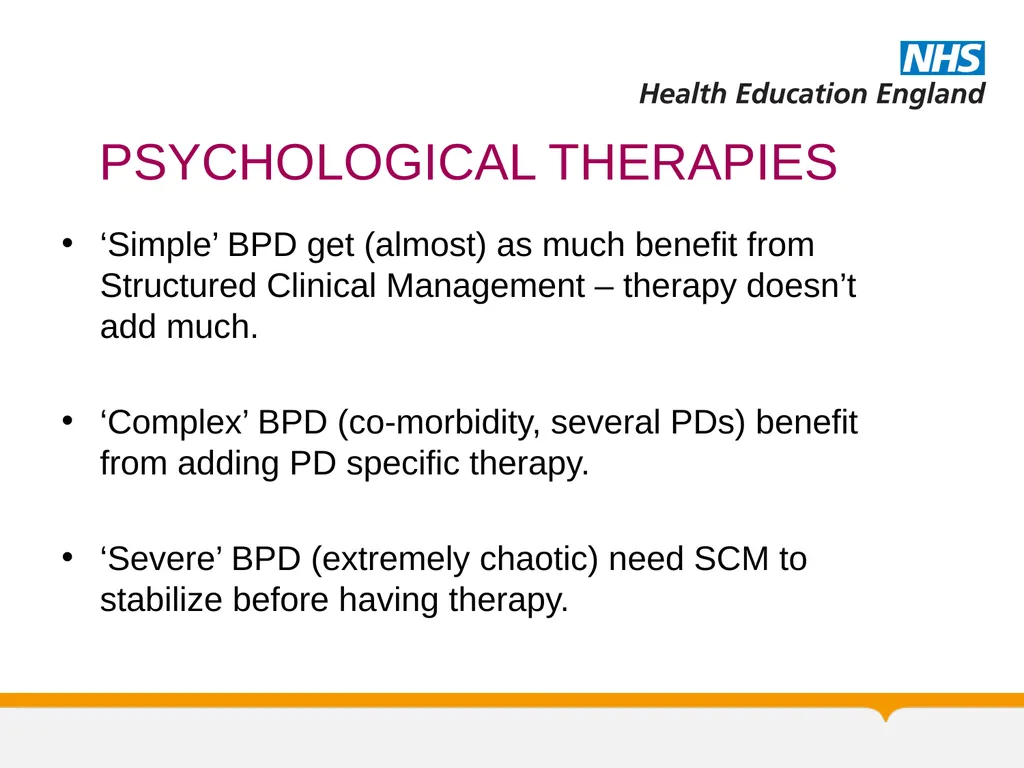 Psychotherapy BORDERLINE PERSONALITY DISORDER: A - slide 33 of 66