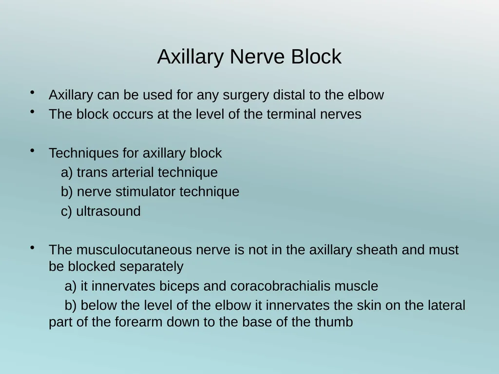 Surgery Under Regional Anesthesia Jean Daniel - slide 26 of 76