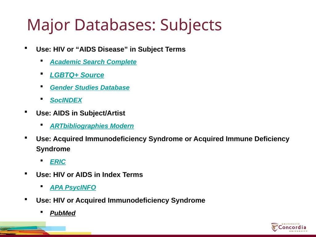 Library Orientation for HIV/AIDS: Cultural, - slide 7 of 23