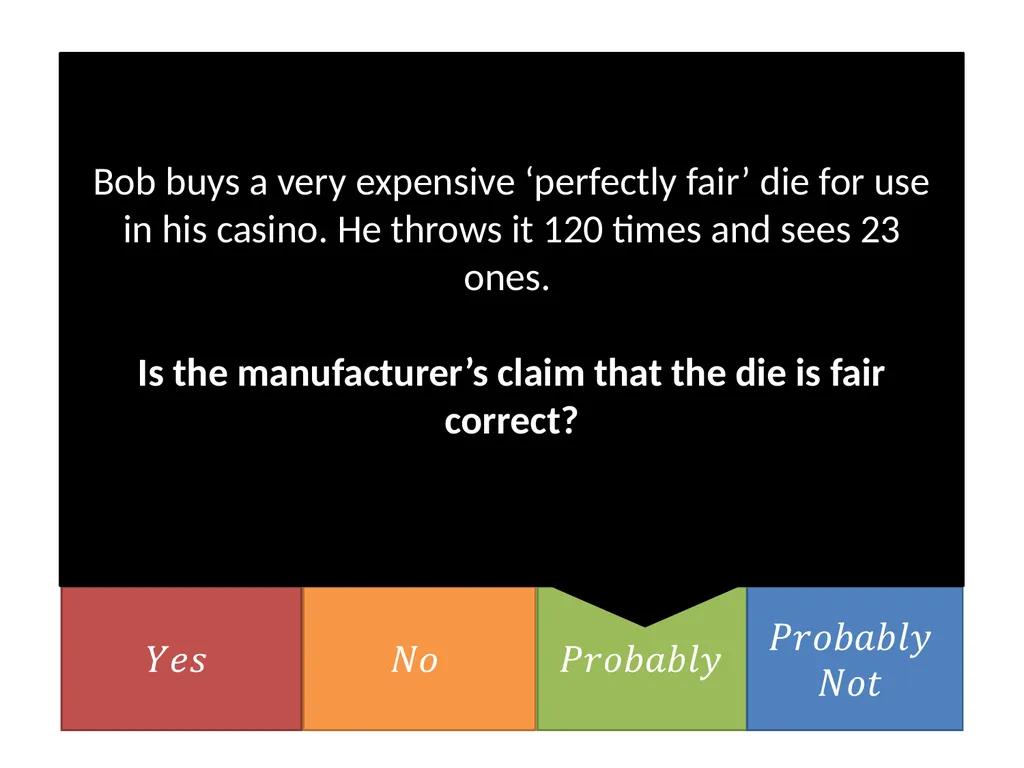 Year 8: Probability Dr J Frost - slide 32 of 39
