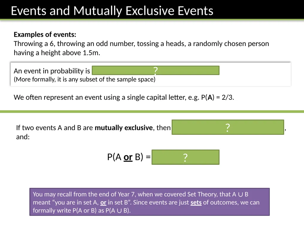 Year 8: Probability Dr J Frost - slide 12 of 39