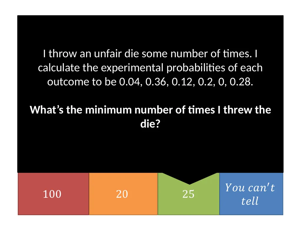 Year 8: Probability Dr J Frost - slide 38 of 39
