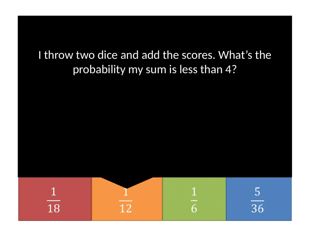 Year 8: Probability Dr J Frost - slide 29 of 39