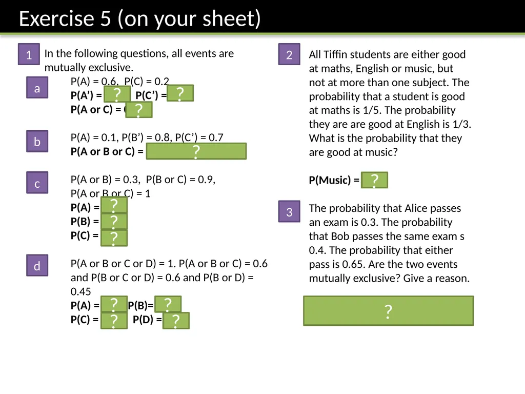 Year 8: Probability Dr J Frost - slide 15 of 39