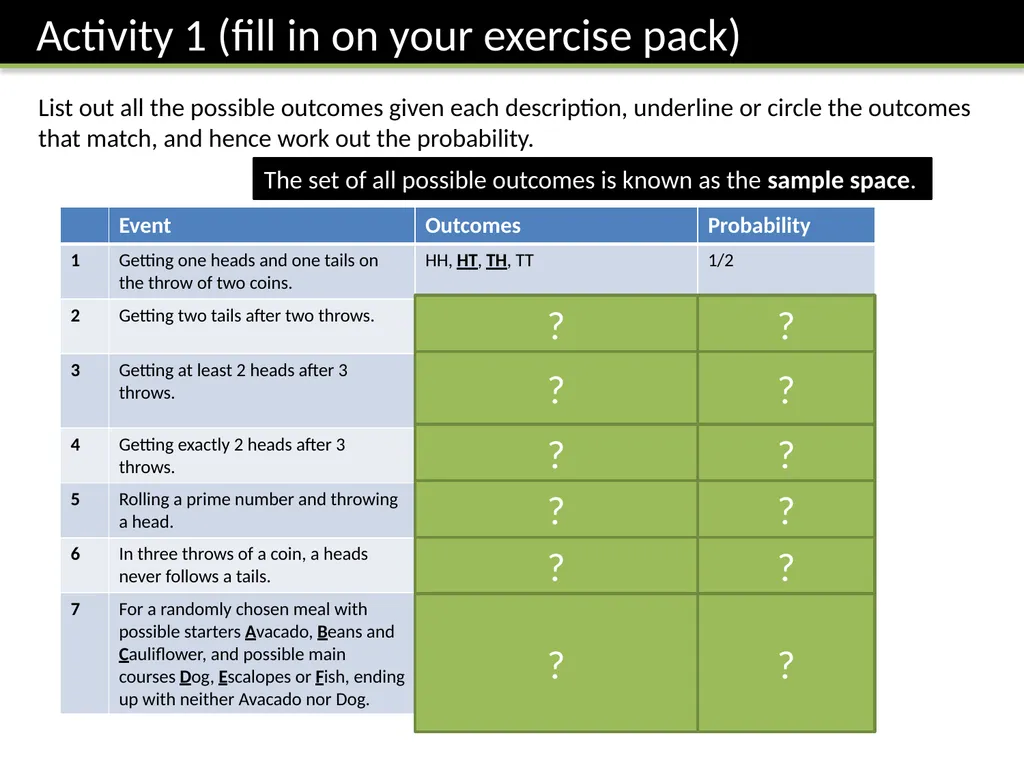 Year 8: Probability Dr J Frost - slide 5 of 39