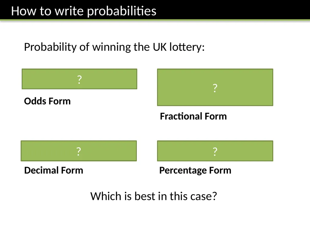 Year 8: Probability Dr J Frost - slide 3 of 39