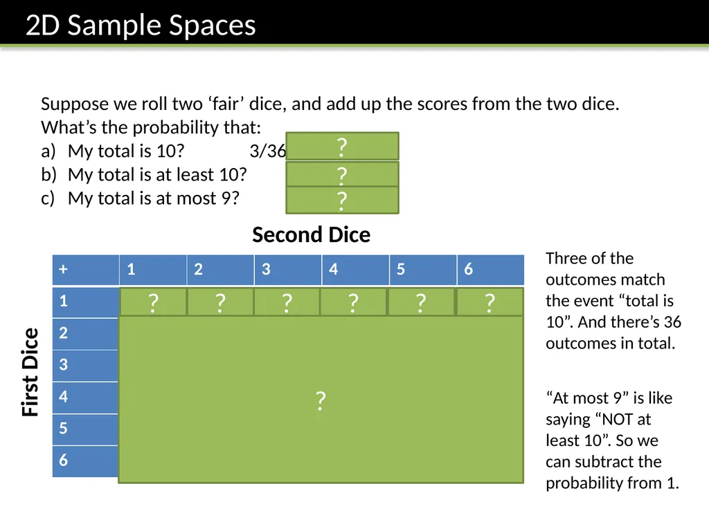 Year 8: Probability Dr J Frost - slide 10 of 39