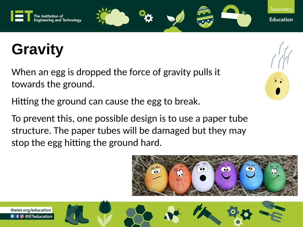 Egg Drop Challenge A challenge to protect an egg - slide 4 of 10