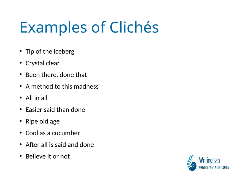 Writing Lab Conversational English: Slang, - slide 8 of 9