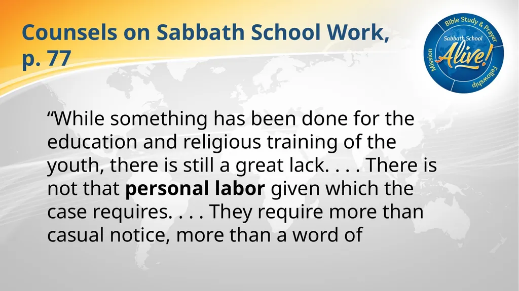 The Soul-Winning Sabbath School Teacher Bible - slide 82 of 106