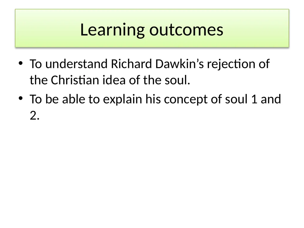 How do we use the word soul? Write down three - slide 3 of 10