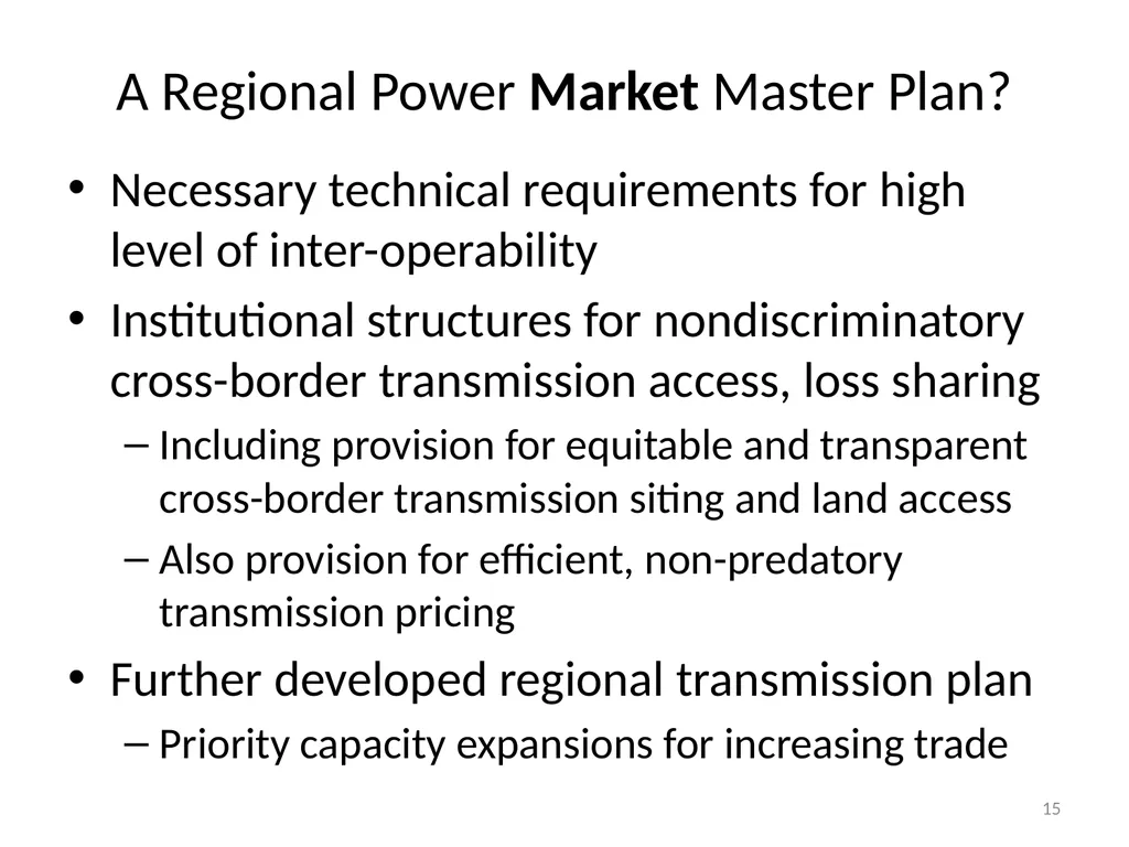 Trans-Boundary Cooperation in the South Asia Power - slide 15 of 17