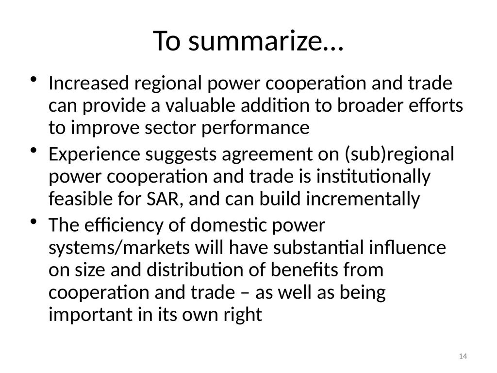 Trans-Boundary Cooperation in the South Asia Power - slide 14 of 17