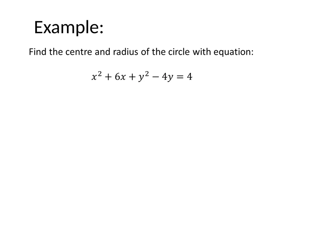 Coordinate Geometry Circles Starter Recall - slide 10 of 17