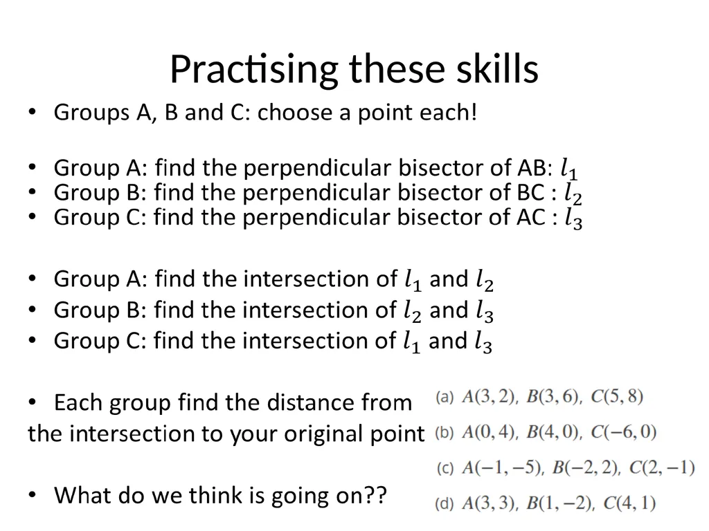 Coordinate Geometry Circles Starter Recall - slide 4 of 17
