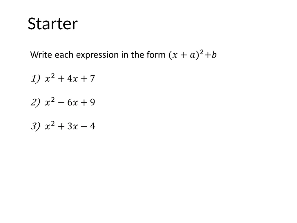 Coordinate Geometry Circles Starter Recall - slide 2 of 17