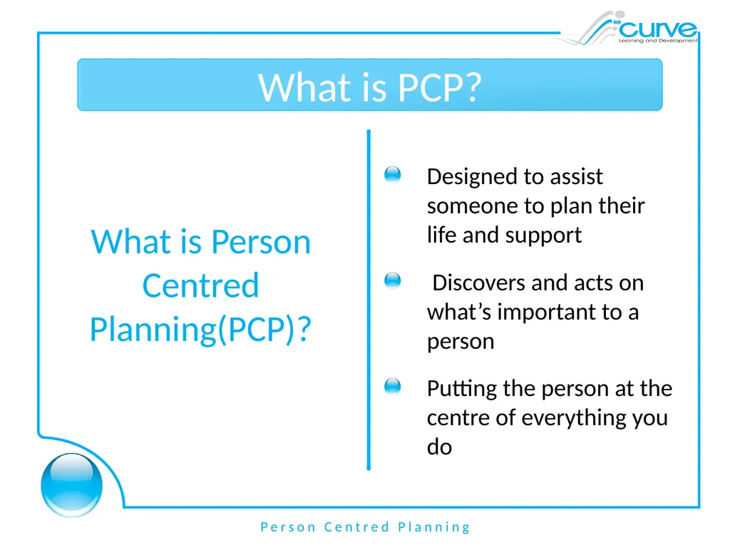 Person Centred Planning Aims By the end of the - slide 3 of 16
