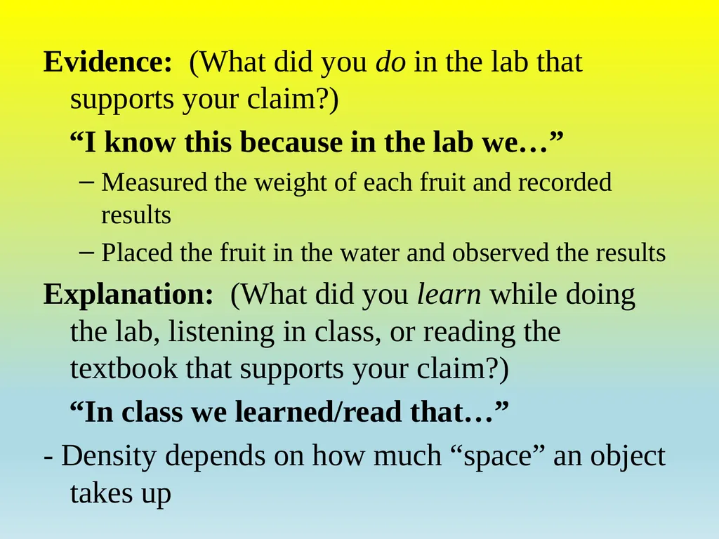 Claim Evidence Reasoning APK (Accessing Prior - slide 16 of 17