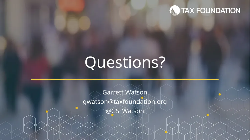 Tax Foundation University Session 1: The - slide 20 of 20