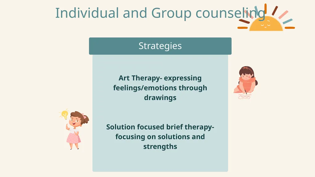 Individual and group counseling strategies in - slide 8 of 13
