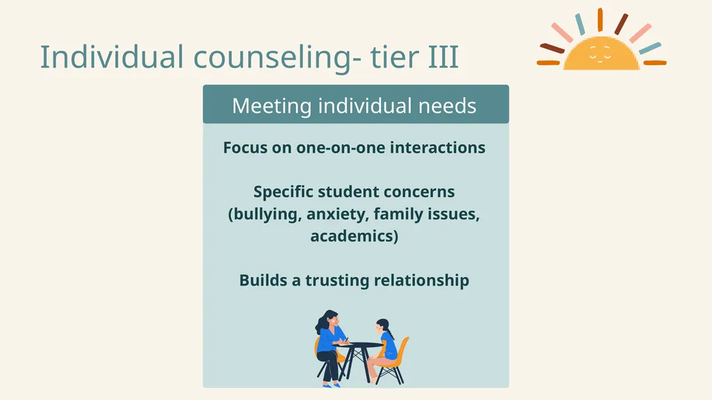 Individual and group counseling strategies in - slide 5 of 13