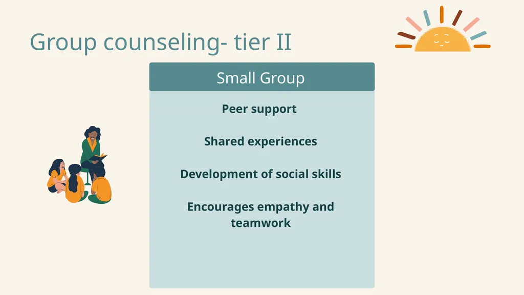 Individual and group counseling strategies in - slide 6 of 13