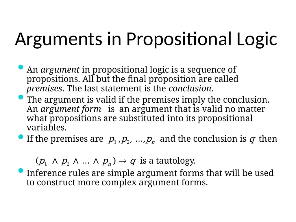 The Foundations: Logic and Proofs Chapter 1, Part - slide 8 of 8