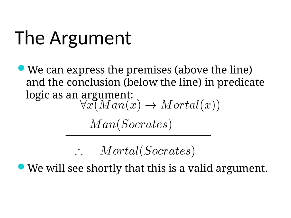 The Foundations: Logic and Proofs Chapter 1, Part - slide 6 of 8