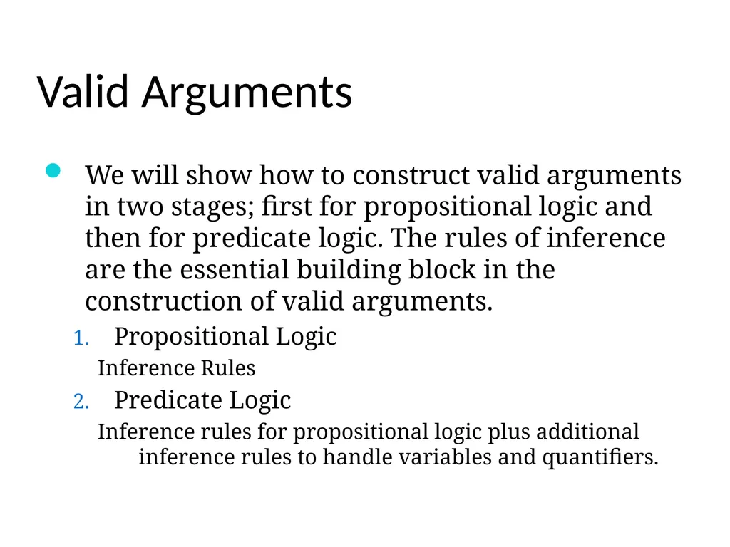 The Foundations: Logic and Proofs Chapter 1, Part - slide 7 of 8