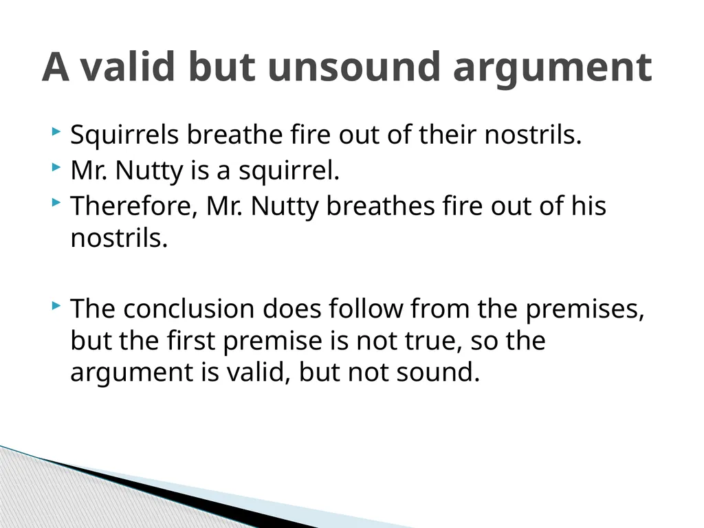 Think What is an argument? What makes an argument - slide 18 of 29