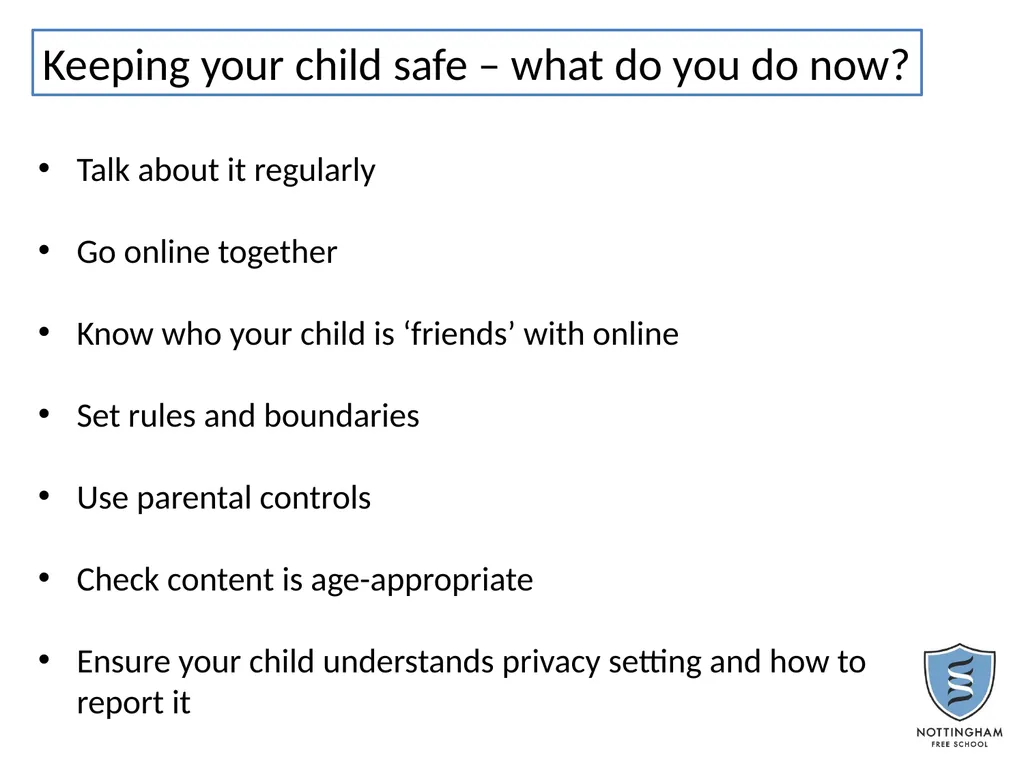 Questions to discuss…… What do your children do - slide 16 of 23