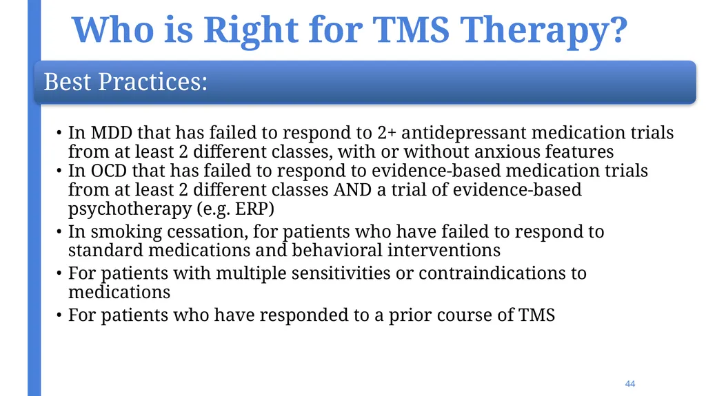 An Introduction to Transcranial Magnetic - slide 44 of 48