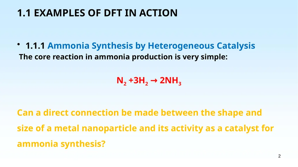 WHAT IS DENSITY FUNCTIONAL THEORY? 1.1 EXAMPLES OF - slide 2 of 55