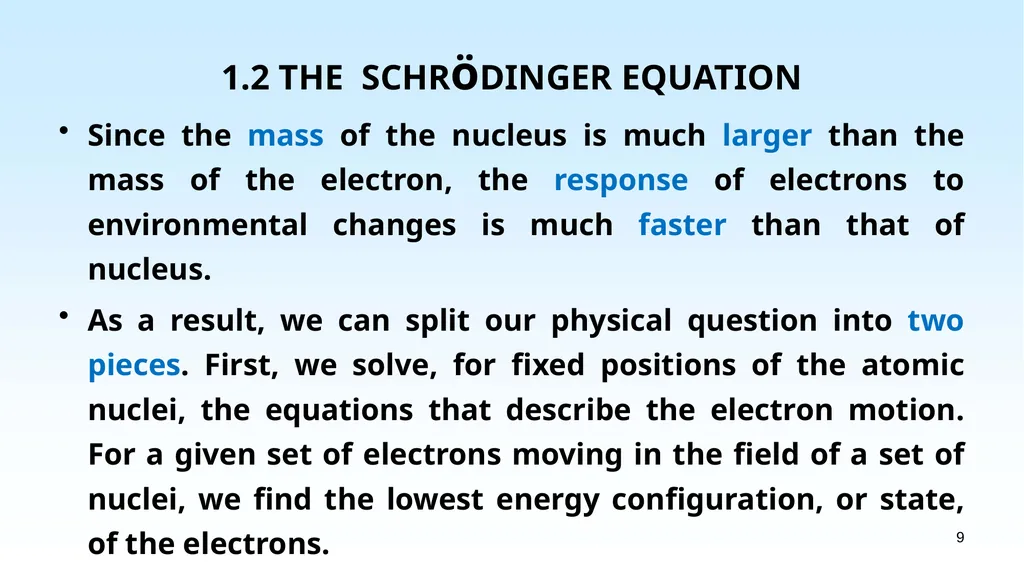 WHAT IS DENSITY FUNCTIONAL THEORY? 1.1 EXAMPLES OF - slide 9 of 55