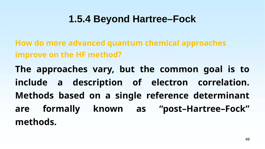 WHAT IS DENSITY FUNCTIONAL THEORY? 1.1 EXAMPLES OF - slide 49 of 55