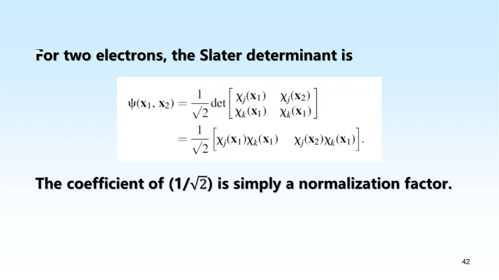 WHAT IS DENSITY FUNCTIONAL THEORY? 1.1 EXAMPLES OF - slide 42 of 55