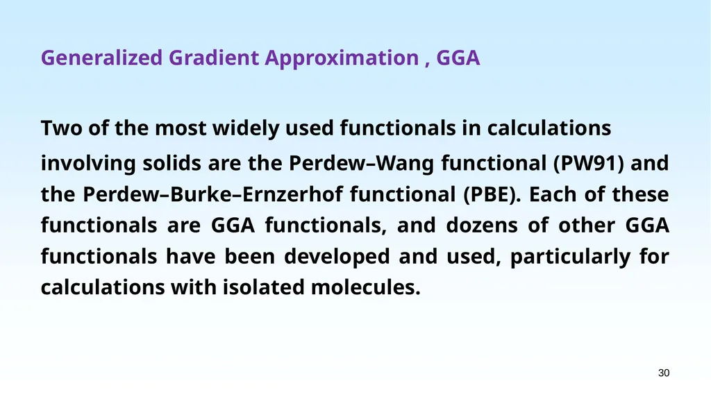 WHAT IS DENSITY FUNCTIONAL THEORY? 1.1 EXAMPLES OF - slide 30 of 55