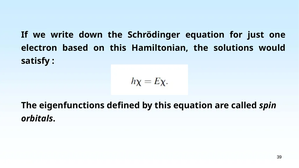 WHAT IS DENSITY FUNCTIONAL THEORY? 1.1 EXAMPLES OF - slide 39 of 55