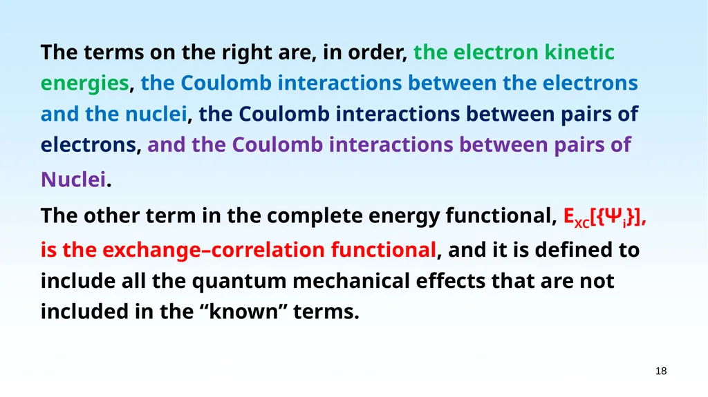 WHAT IS DENSITY FUNCTIONAL THEORY? 1.1 EXAMPLES OF - slide 18 of 55