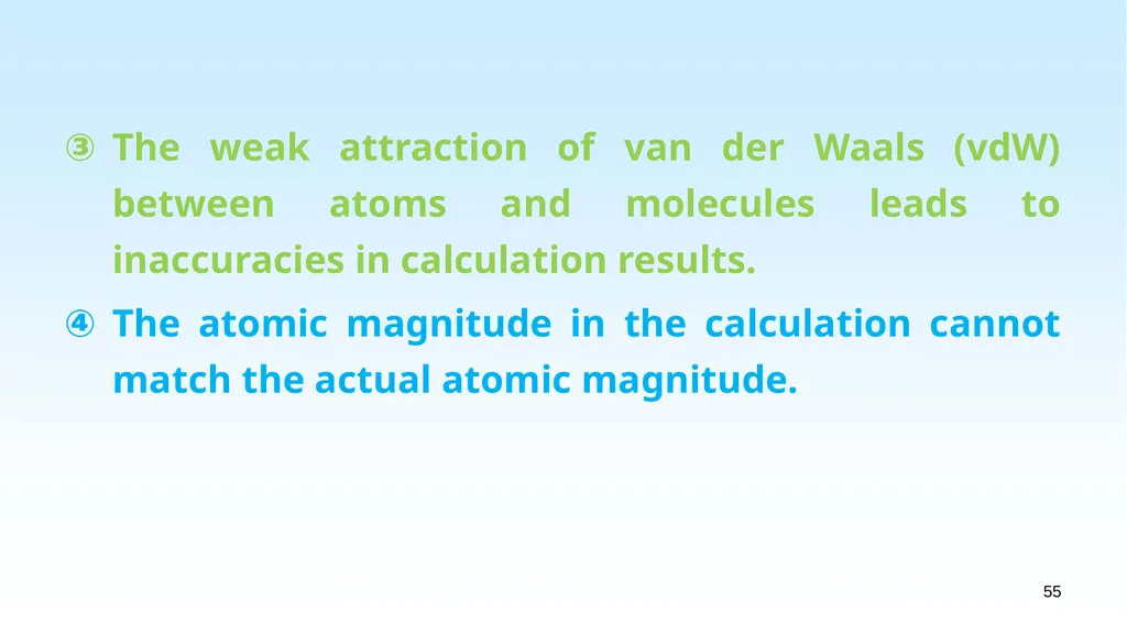WHAT IS DENSITY FUNCTIONAL THEORY? 1.1 EXAMPLES OF - slide 55 of 55