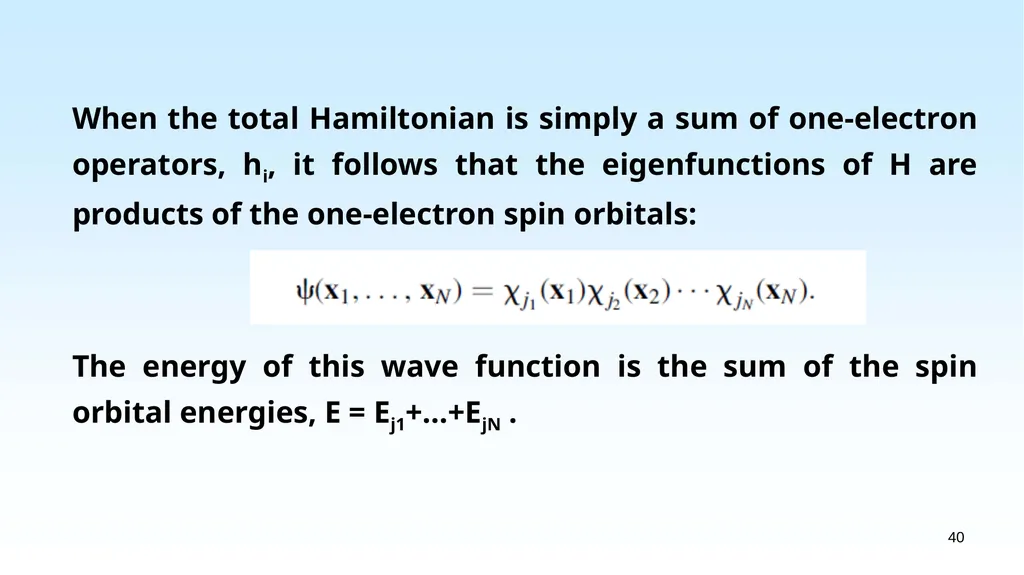WHAT IS DENSITY FUNCTIONAL THEORY? 1.1 EXAMPLES OF - slide 40 of 55
