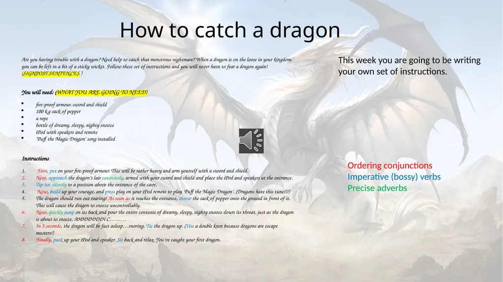 How to catch a dragon Are you having trouble with - slide 1 of 5