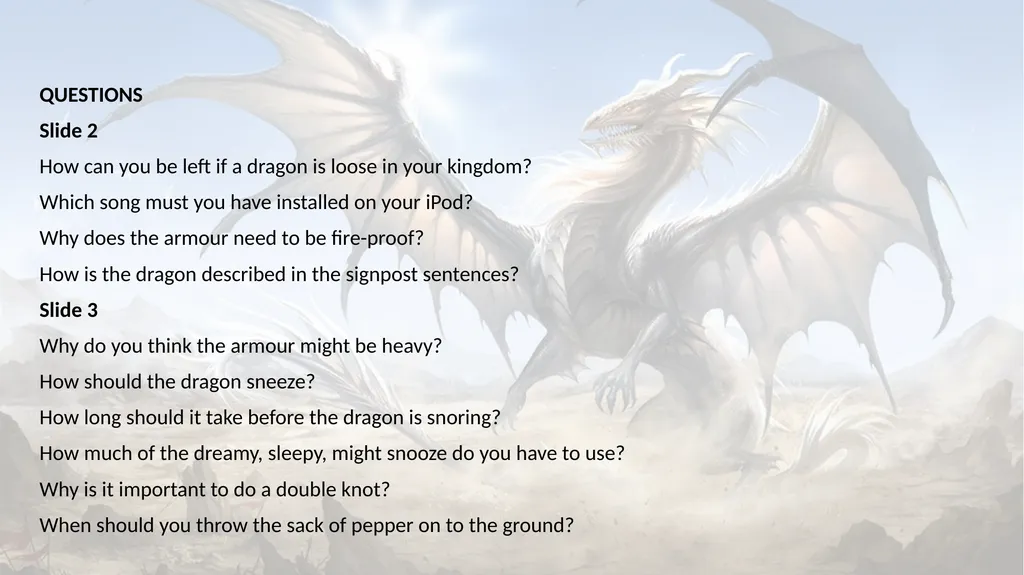 How to catch a dragon Are you having trouble with - slide 4 of 5