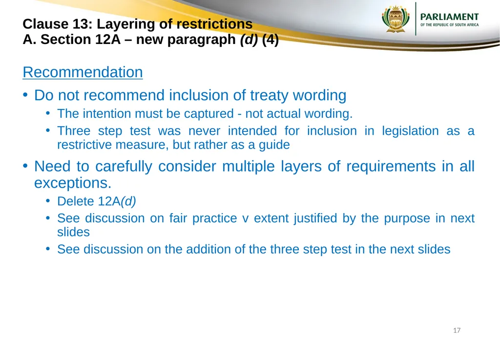 Responses to submissions on Copyright Amendment - slide 17 of 50