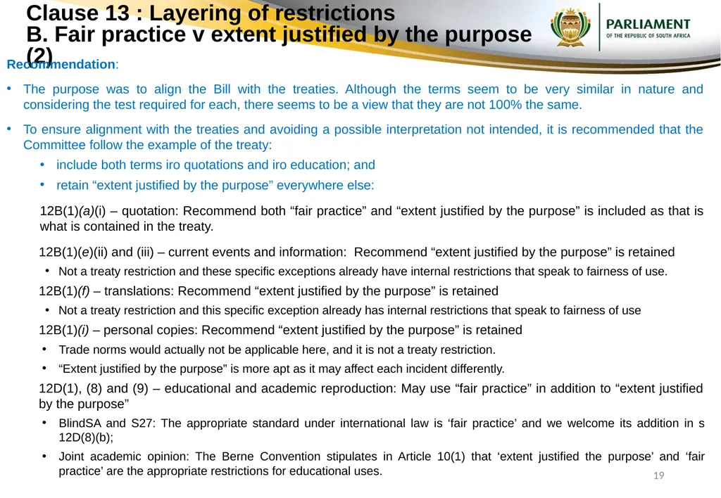 Responses to submissions on Copyright Amendment - slide 19 of 50