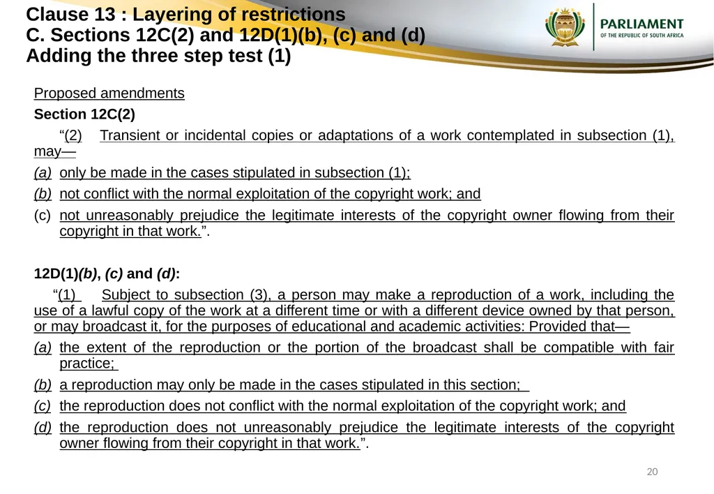 Responses to submissions on Copyright Amendment - slide 20 of 50