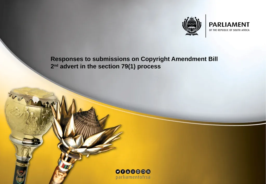 Responses to submissions on Copyright Amendment - slide 1 of 50